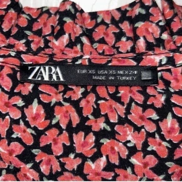 Zara Floral Print Long sleeve Oversized Mini
Dress(Size XS) - Picture 8 of 10